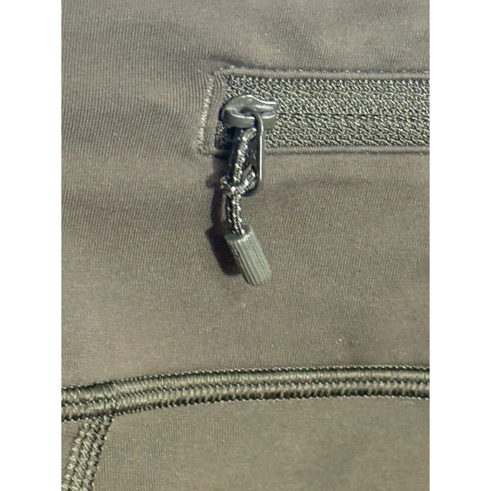 Lululemon Pace Rival Crop 22 Leggings Womens 8 Dark Olive Green Pockets